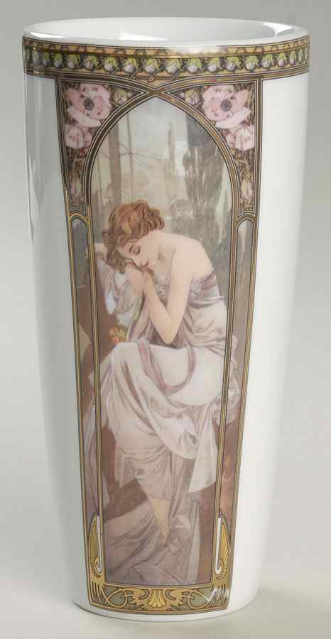 Artis Orbis- Alphonse Mucha Night's Rest Vase - With Box by Goebel-1