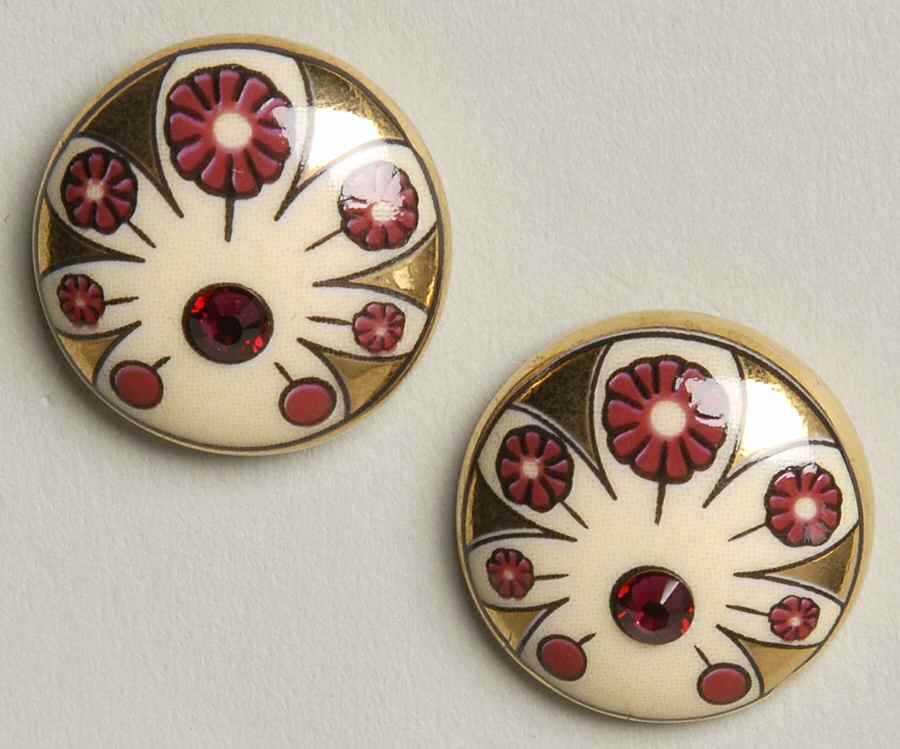 Artis Orbis- Alphonse Mucha Four Flowers Earrings - Boxed by Goebel-1