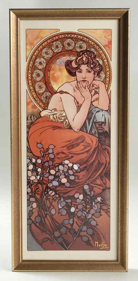 Artis Orbis- Alphonse Mucha Topaz Picture - Boxed by Goebel-1