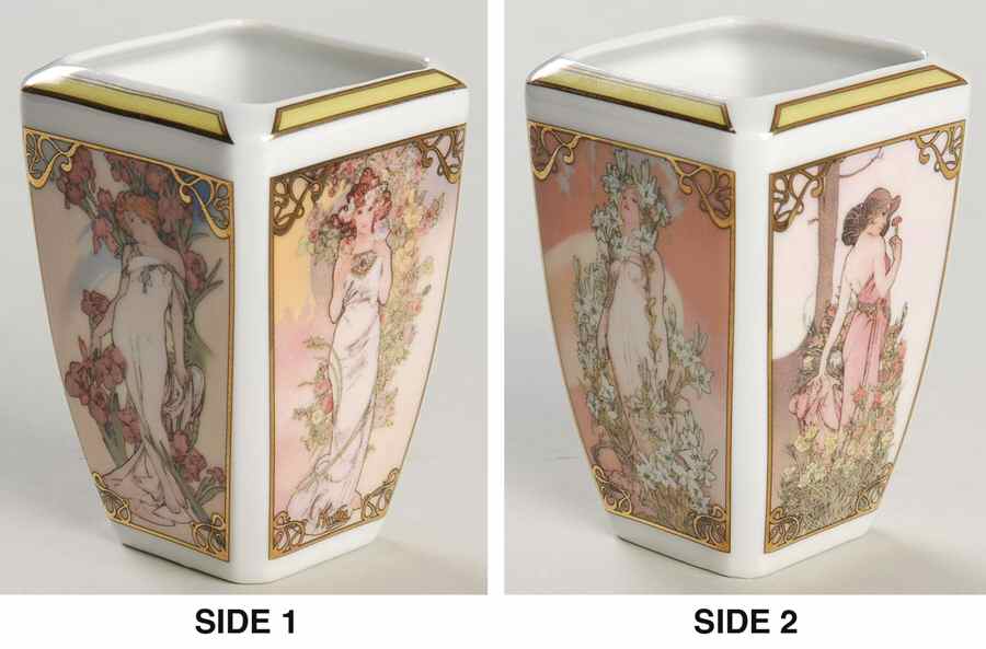 Artis Orbis- Alphonse Mucha The Flowers Mini Vase - Boxed by Goebel-1
