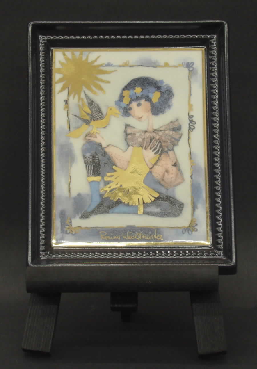 Artis Orbis-Rosina Wachtmeister Maria & Her Feathered Friend-Picture - Boxed by Goebel-1