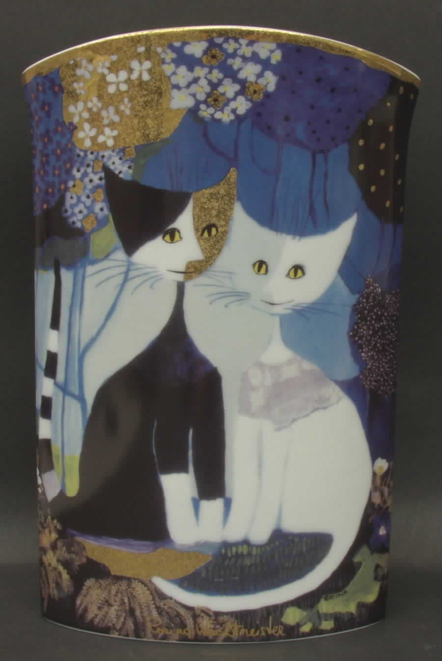 Artis Orbis-Rosina Wachtmeister Micia & Micio-Vase - Boxed by Goebel-1