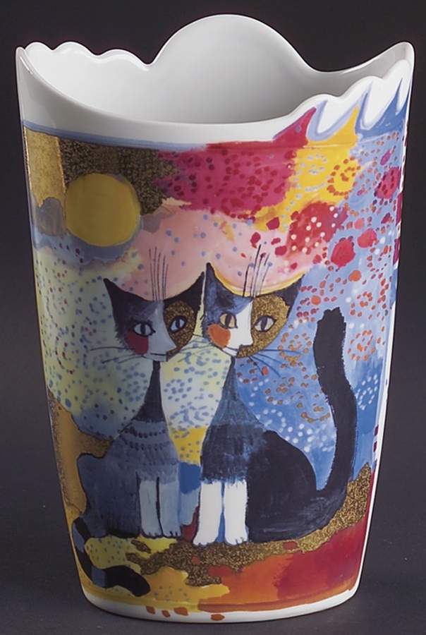 Artis Orbis-Rosina Wachtmeister Micia And Micio-Vase - Boxed by Goebel-1