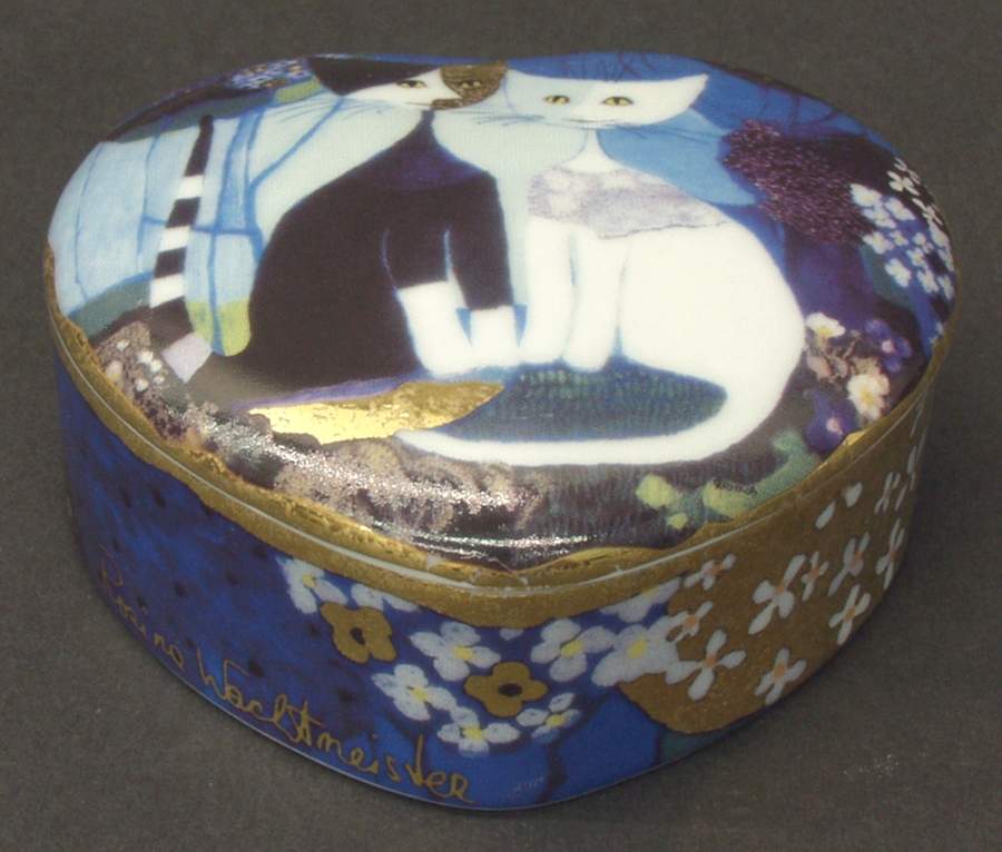 Artis Orbis-Rosina Wachtmeister Micia & Micio-Heart Box-Medium - With Box by Goebel-1