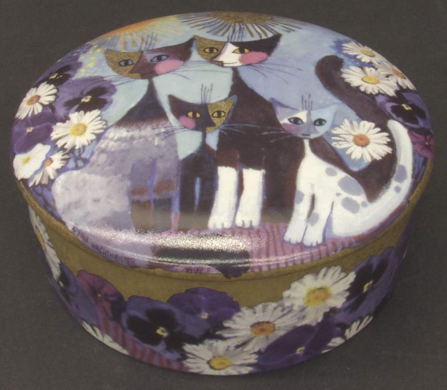 Artis Orbis-Rosina Wachtmeister Cat Family-Round Box - Boxed by Goebel-1