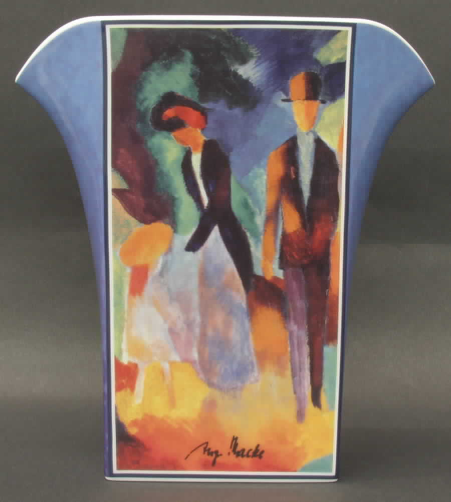 Artis Orbis-Macke People At The Blue Lake-Vase - Boxed by Goebel-1