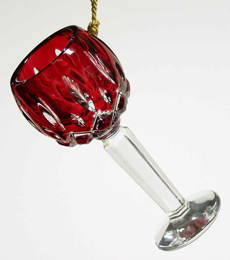 Lady Anne Ornament Hock Wine-Ruby - Boxed by Gorham Crystal-1