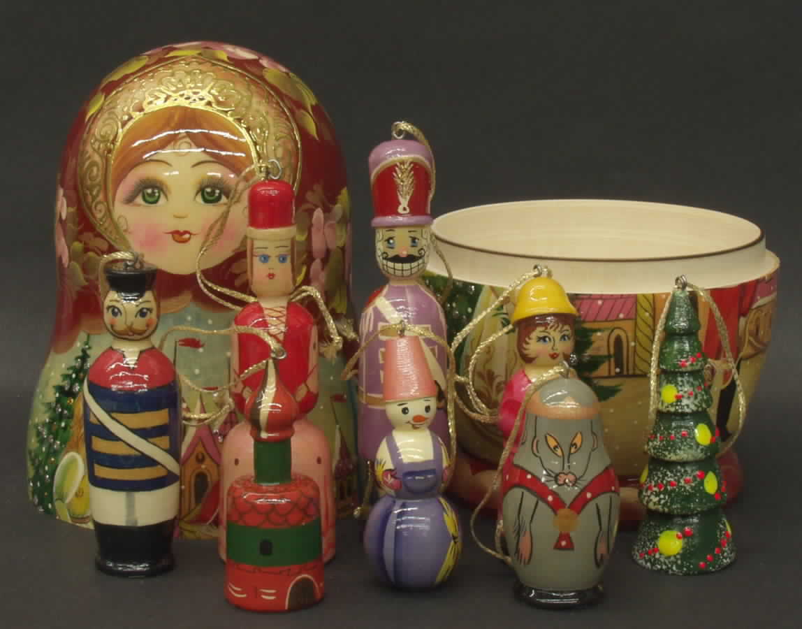 Matryoshka Doll & Ornaments Nutcracker - No Box by G Debrekht-1