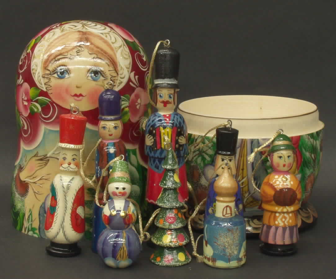 Matryoshka Doll & Ornaments Father Frost - Boxed by G Debrekht-1