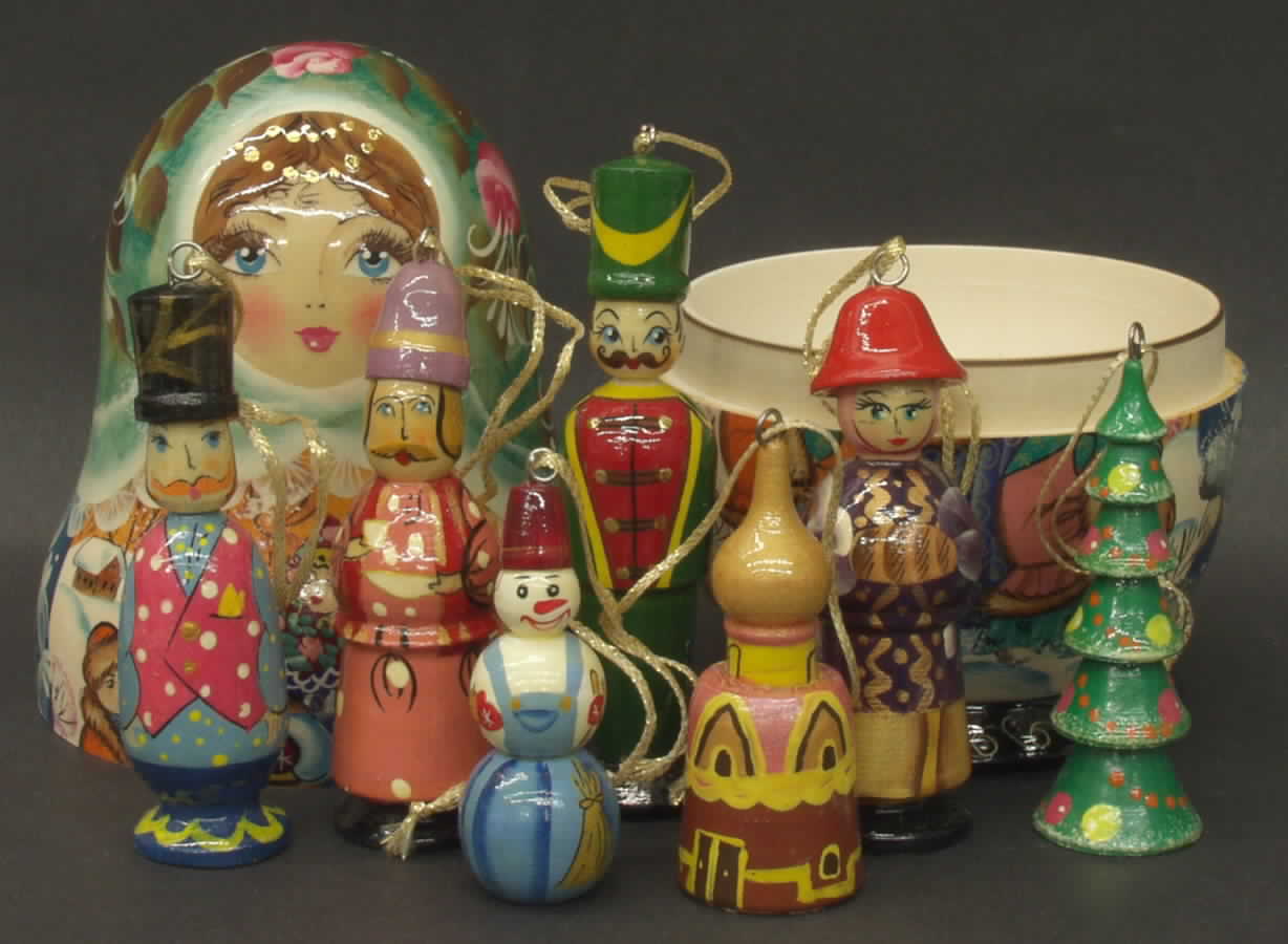 Matryoshka Doll & Ornaments Village Toyland - Boxed by G Debrekht-1