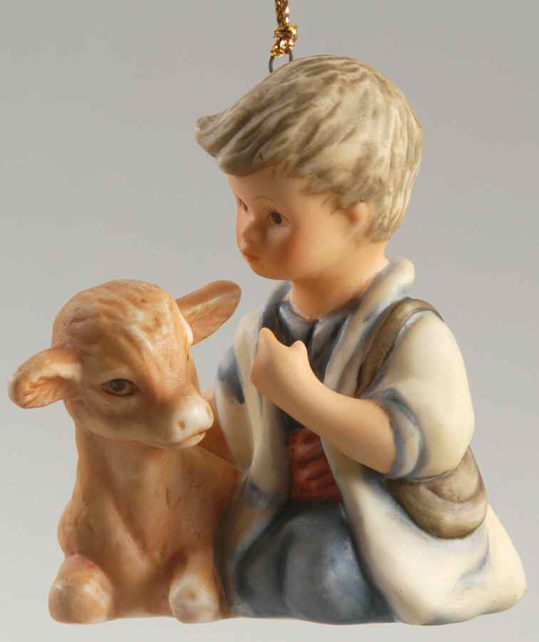 Berta Hummel Nativity Ornament Boy With Calf - Boxed by Goebel-1
