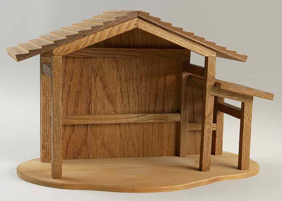 Berta Hummel Nativity Wooden Creche/Stable - Creche/Stable-Wood by Goebel-1