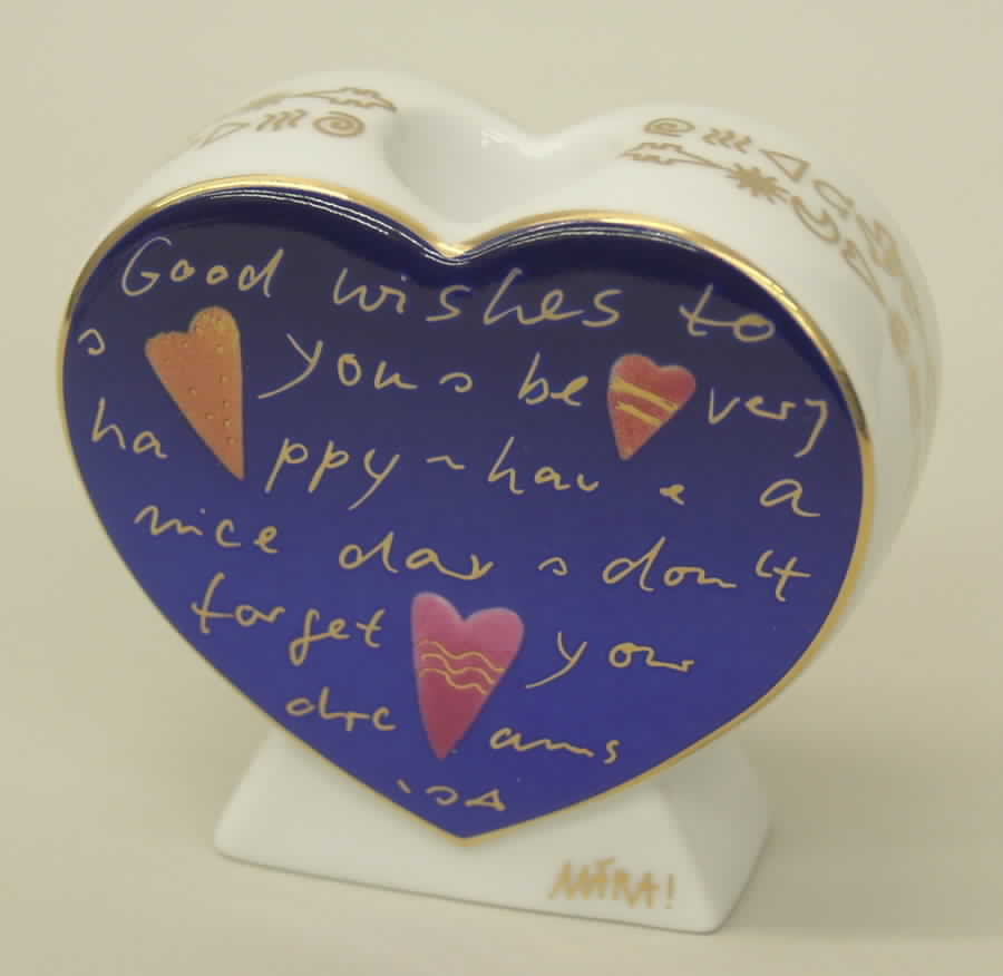 Artis Orbis - Maria Love Hearts-Candleholder Blue - Boxed by Goebel-1