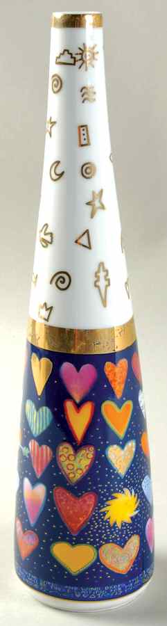 Artis Orbis - Maria Love Hearts- Bottle Vase Blue - With Box by Goebel-1