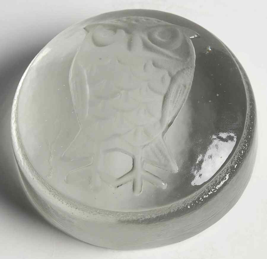 Goebel Crystal Paperweight Owl - No Box by Goebel-1