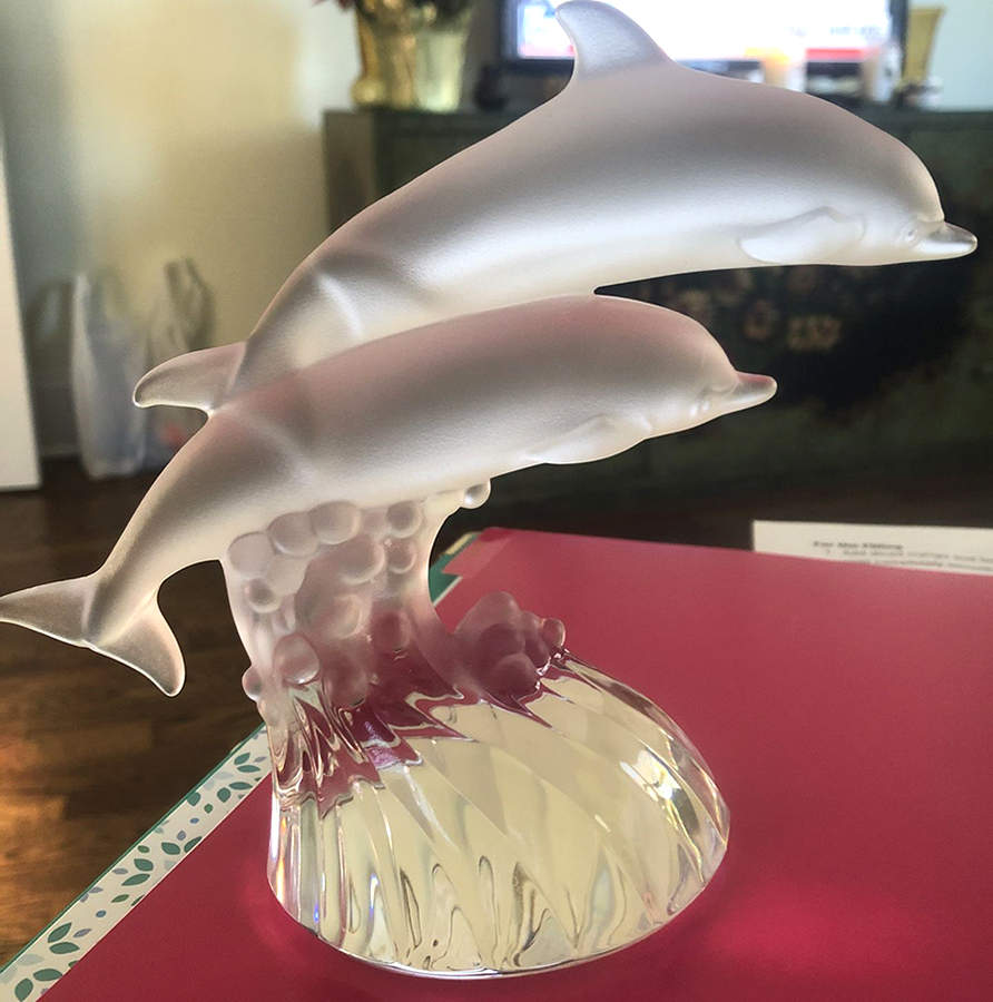 Crystal Animal Figurines Dolphins - Boxed by Goebel-1