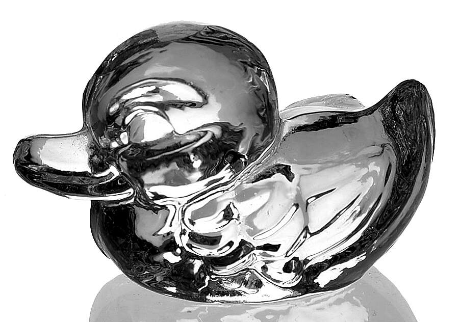 Crystal Animal Figurines Mini Baby Duck - Boxed by Goebel-1