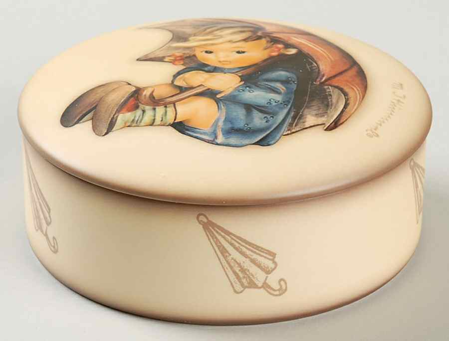 Hummel Boxes Umbrella Girl-Large Round - With Box by Goebel-1