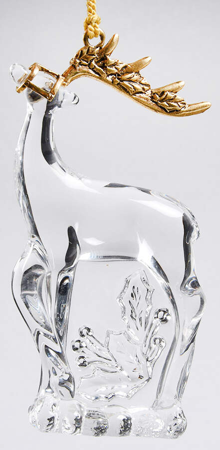 Antique Gold Reindeer - No Box by Gorham Crystal-1