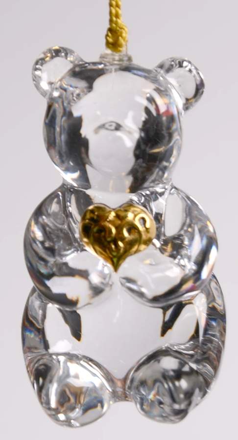Antique Gold Christmas Teddy - No Box by Gorham Crystal-1