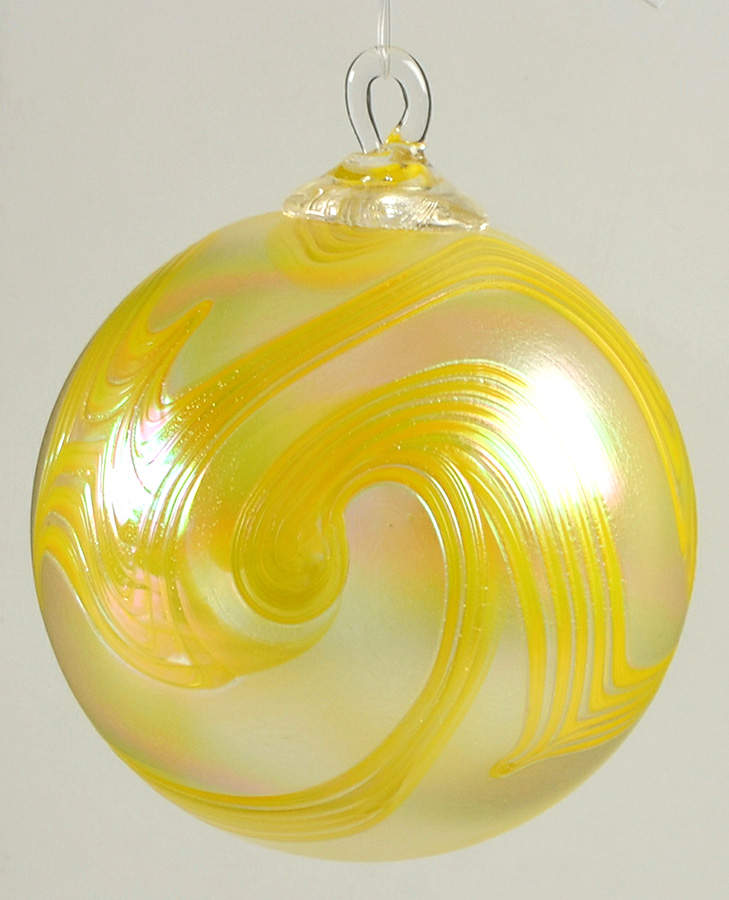 Classic Ball Ornaments Daisy Swirl - No Box by Glass Eye Studio-1