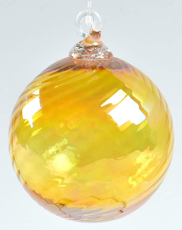 Classic Ball Ornaments Golden Maple Twist - No Box by Glass Eye Studio-1