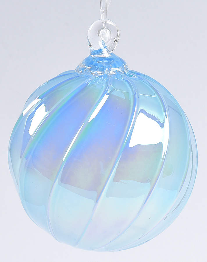 Classic Ball Ornaments Blue Raspberry Twist - No Box by Glass Eye Studio-1