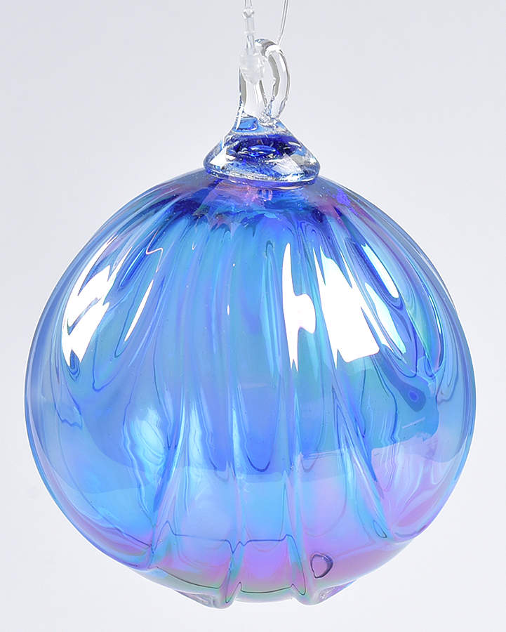 Classic Ball Ornaments Pacific Blue Drape - No Box by Glass Eye Studio-1