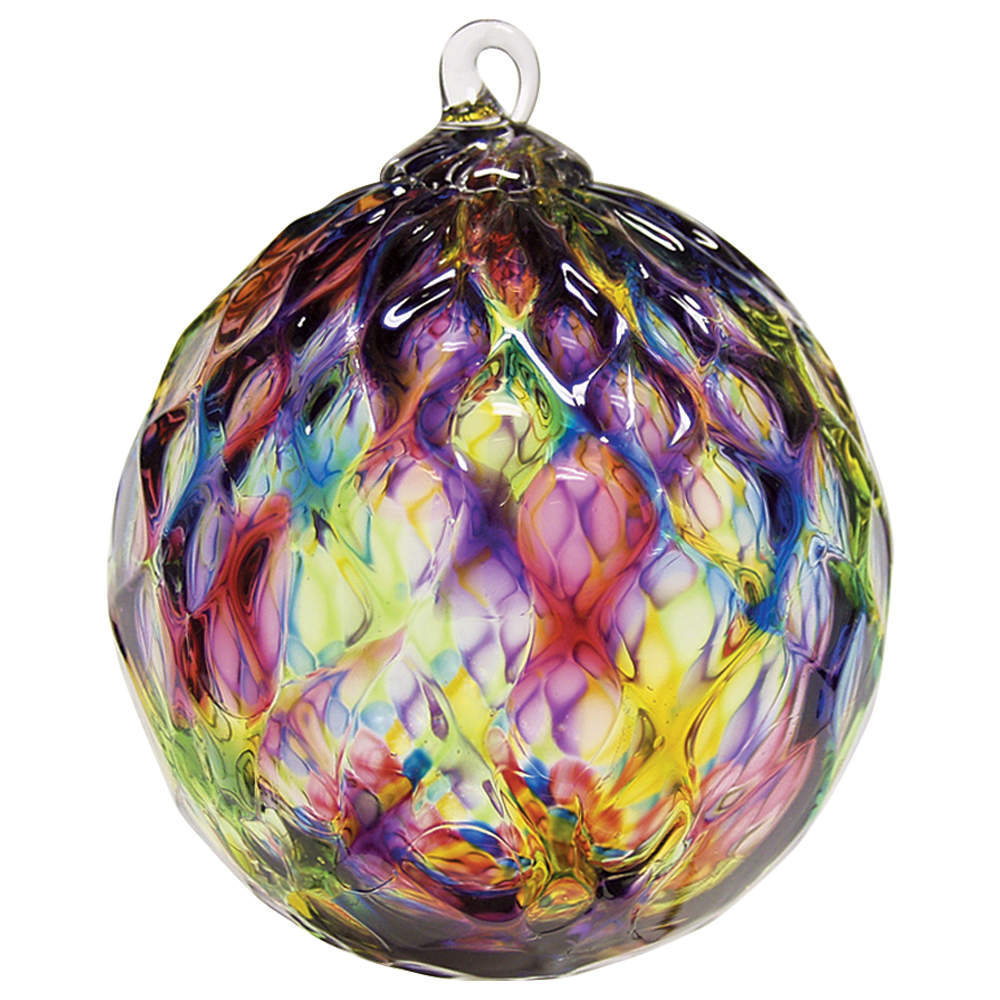 Classic Ball Ornaments Rainbow Diamond Facet - No Box by Glass Eye Studio-1
