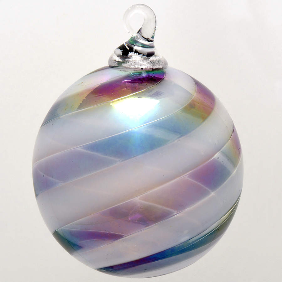 Classic Ball Ornaments Grape Smash Swirl - No Box by Glass Eye Studio-1