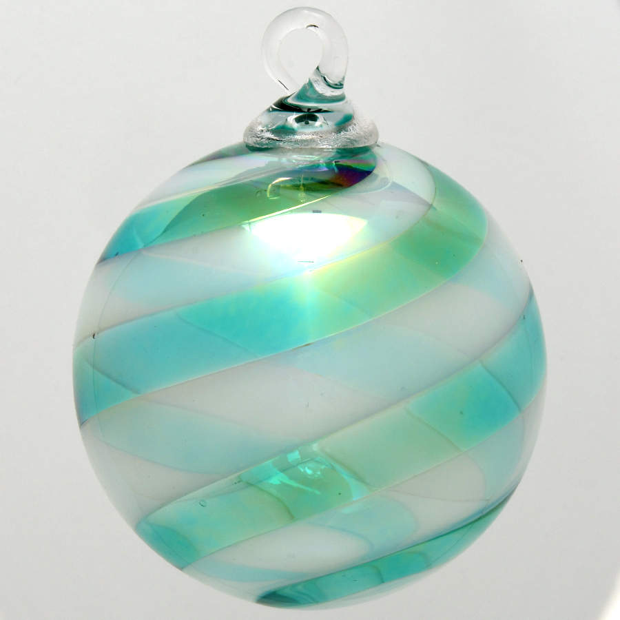 Classic Ball Ornaments Mojito Swirl - No Box by Glass Eye Studio-1