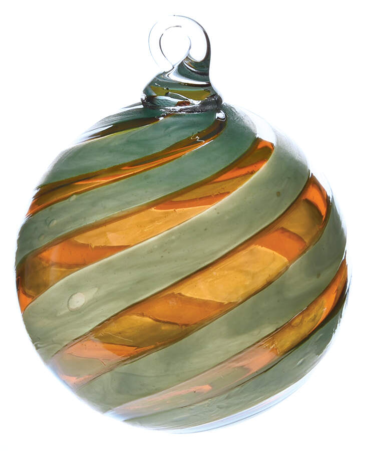 Classic Ball Ornaments Spearmint Swirl - No Box by Glass Eye Studio-1