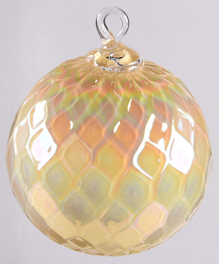 Classic Ball Ornaments Butterscotch Diamond - No Box by Glass Eye Studio-1