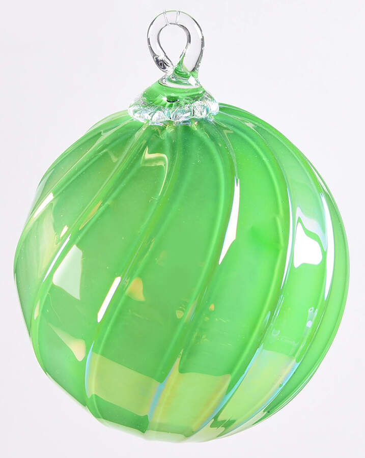 Classic Ball Ornaments Sour Apple Twist - No Box by Glass Eye Studio-1