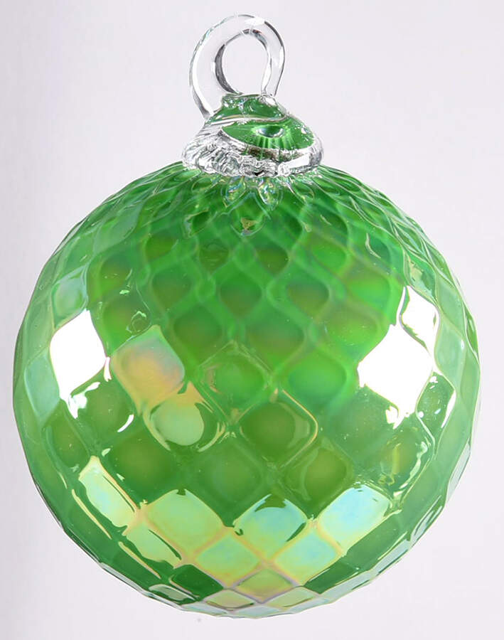 Classic Ball Ornaments Sour Apple Diamond - No Box by Glass Eye Studio-1