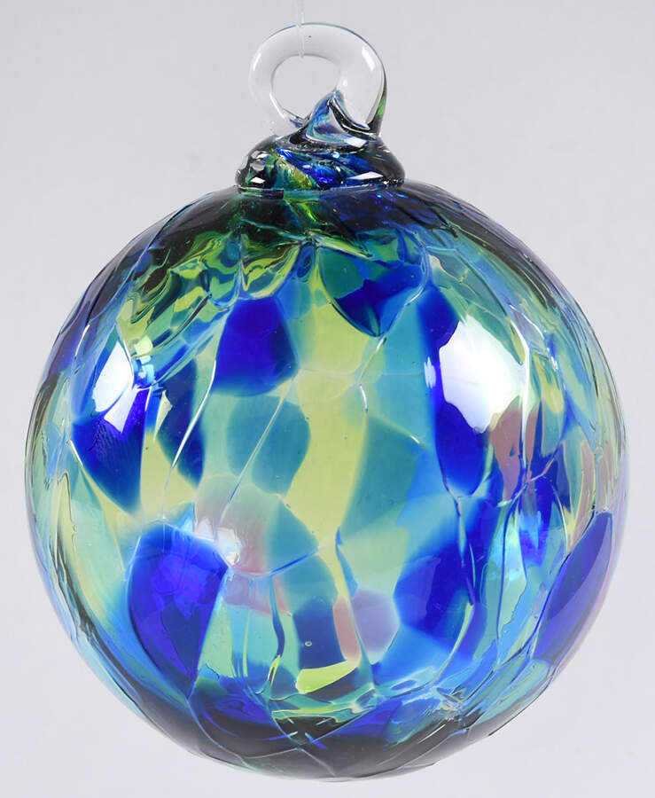 Classic Ball Ornaments Blue Mosaic - No Box by Glass Eye Studio-1