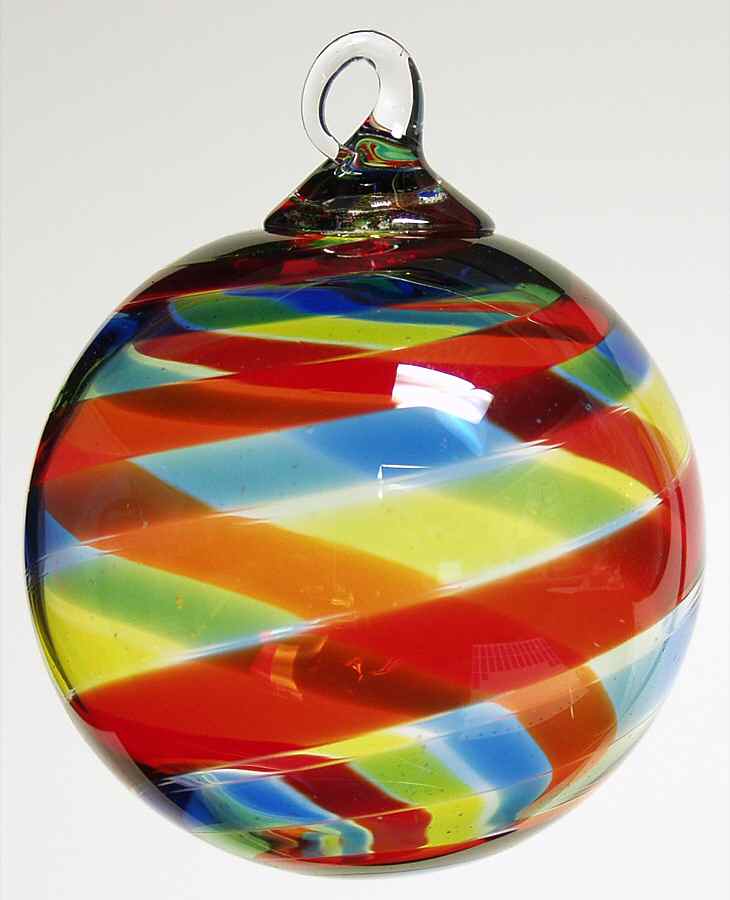 Classic Ball Ornaments Rainbow Twist - No Box by Glass Eye Studio-1
