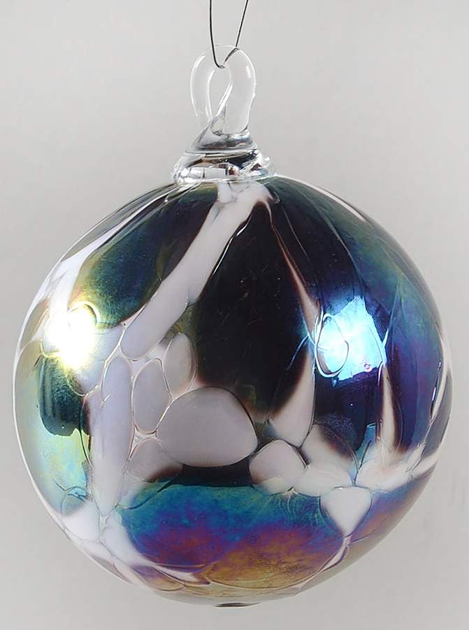 Classic Ball Ornaments Purple Multi-Color Chip - No Box by Glass Eye Studio-1