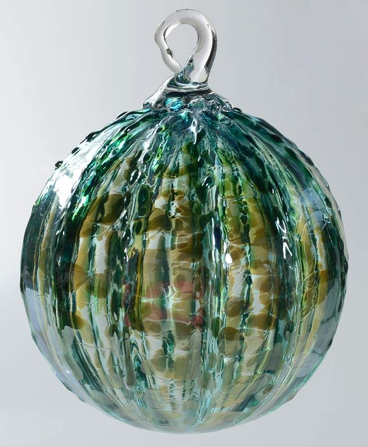 Classic Ball Ornaments Teal Luster - No Box by Glass Eye Studio-1