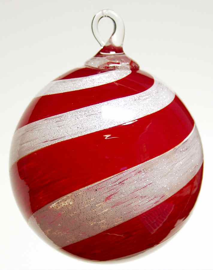 Classic Ball Ornaments Dichroic Twist - No Box by Glass Eye Studio-1