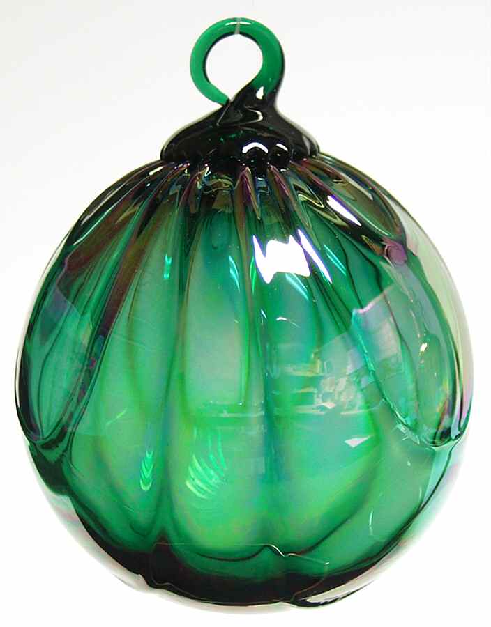 Classic Ball Ornaments Green Draped - No Box by Glass Eye Studio-1