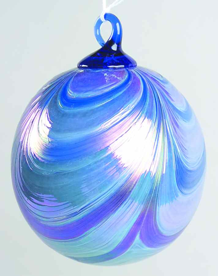 Classic Ball Ornaments Pink & Blue Drape - No Box by Glass Eye Studio-1