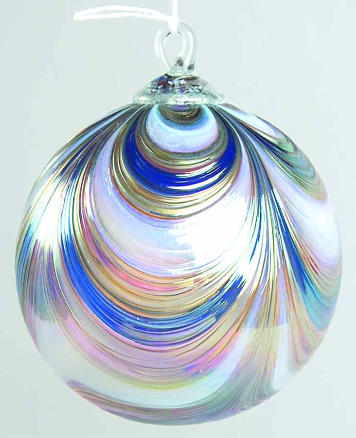 Classic Ball Ornaments Jewel Feather - No Box by Glass Eye Studio-1