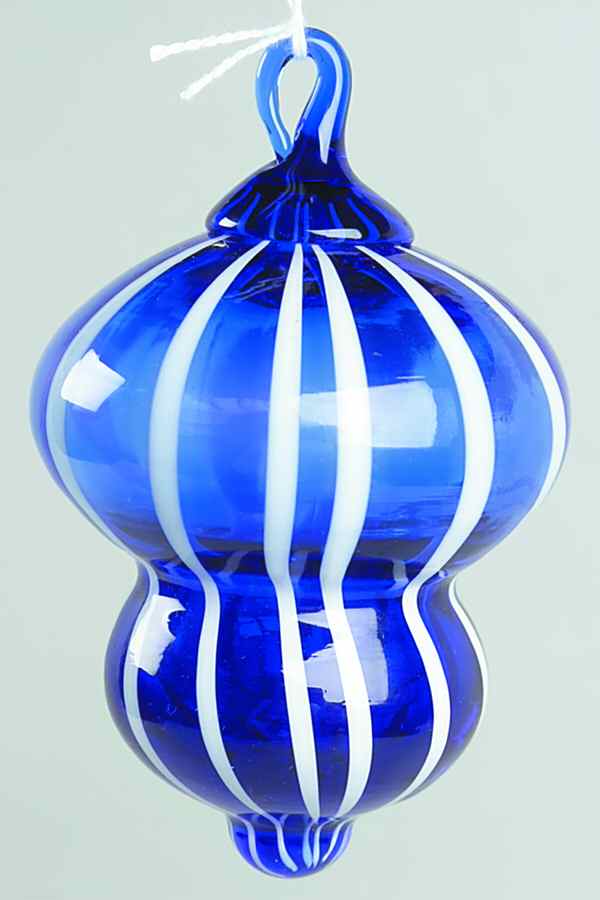 Classic Ball Ornaments Blue & White Traditional - No Box by Glass Eye Studio-1