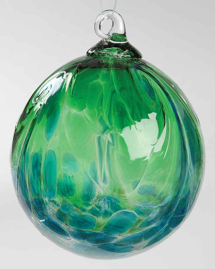 Classic Ball Ornaments Aqua Wave - No Box by Glass Eye Studio-1