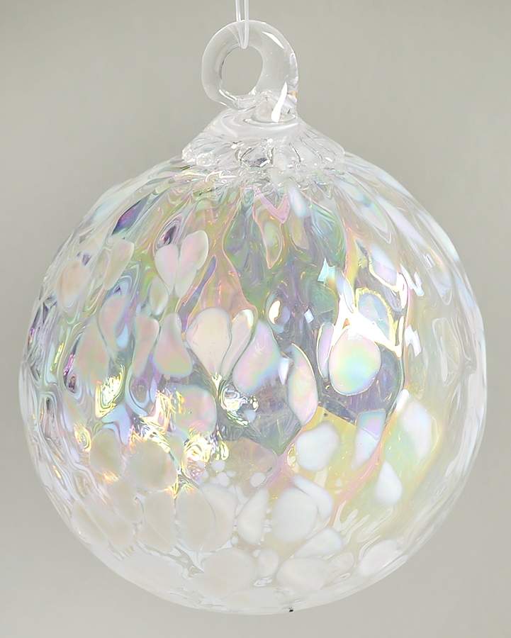 Classic Ball Ornaments White Illusions - No Box by Glass Eye Studio-1