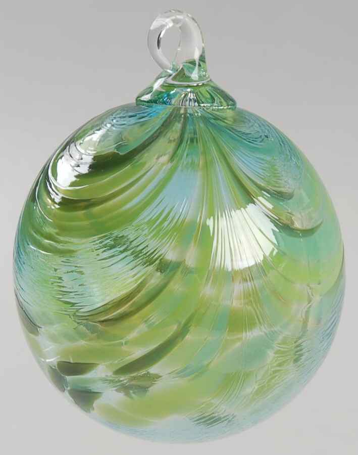 Classic Ball Ornaments Aqua Taffy - No Box by Glass Eye Studio-1