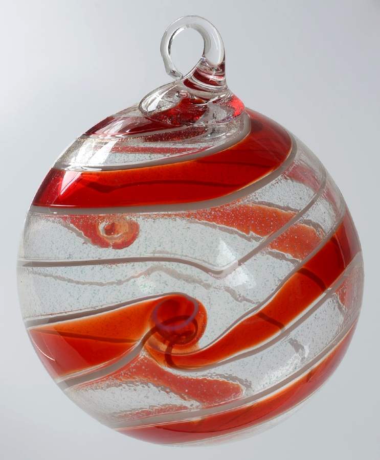 Classic Ball Ornaments Red Spin - No Box by Glass Eye Studio-1