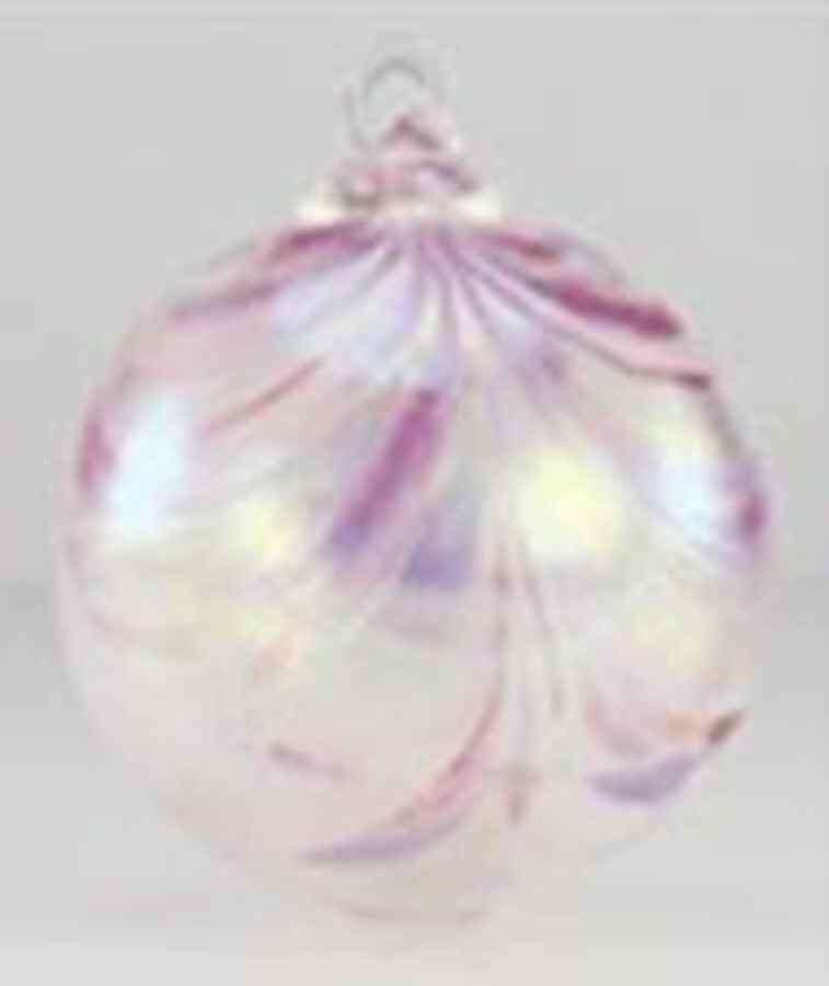 Classic Ball Ornaments Pink Taffy - No Box by Glass Eye Studio-1