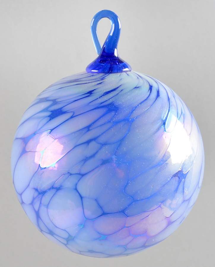 Classic Ball Ornaments Blue Mosaic Chip - No Box by Glass Eye Studio-1